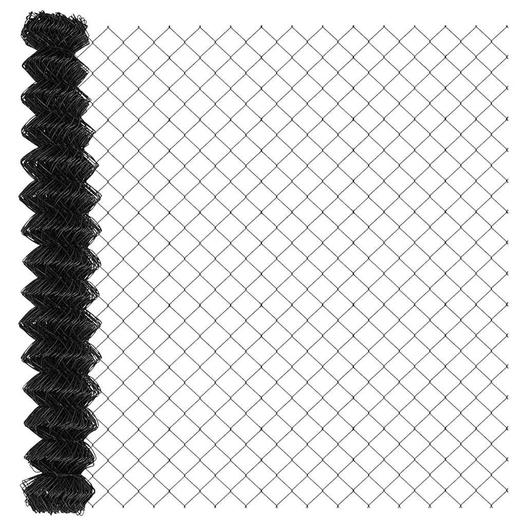Gjerdepåle Grå 10 x 1,6 m (60 x 60 mm nett) Stål og PVC