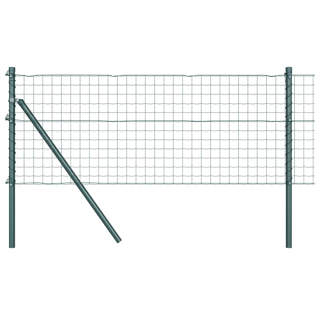 Gjerde med stolpe grønn 0,4 x 50 m Stål og PVC vidaXL