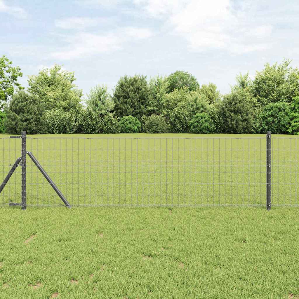 Euro Zaun Festemo 10 x 0,8 m PVC-belagt stål Grå Mesh
