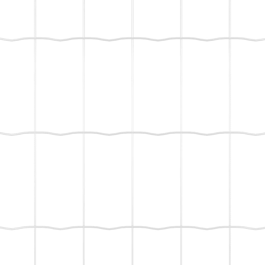 Gjerde med stolpe sølv 0,8 x 10 m Stål og PVC