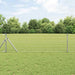 Gjerde med stolpe sølv 0,8 x 10 m Stål og PVC