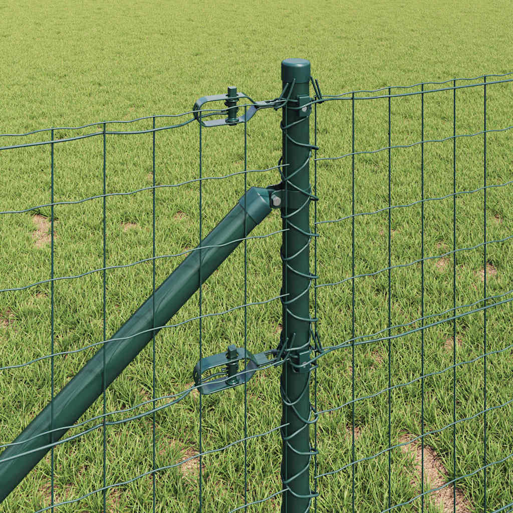 Euro-gjerde med pigger 10 x 0,8 m PVC-belagt stål Grønn Mesh
