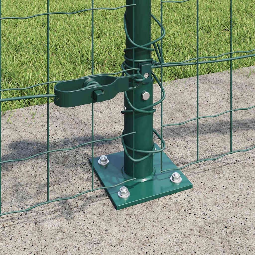 Gjerde med stolpe grønn 0,6 x 10 m Stål og PVC
