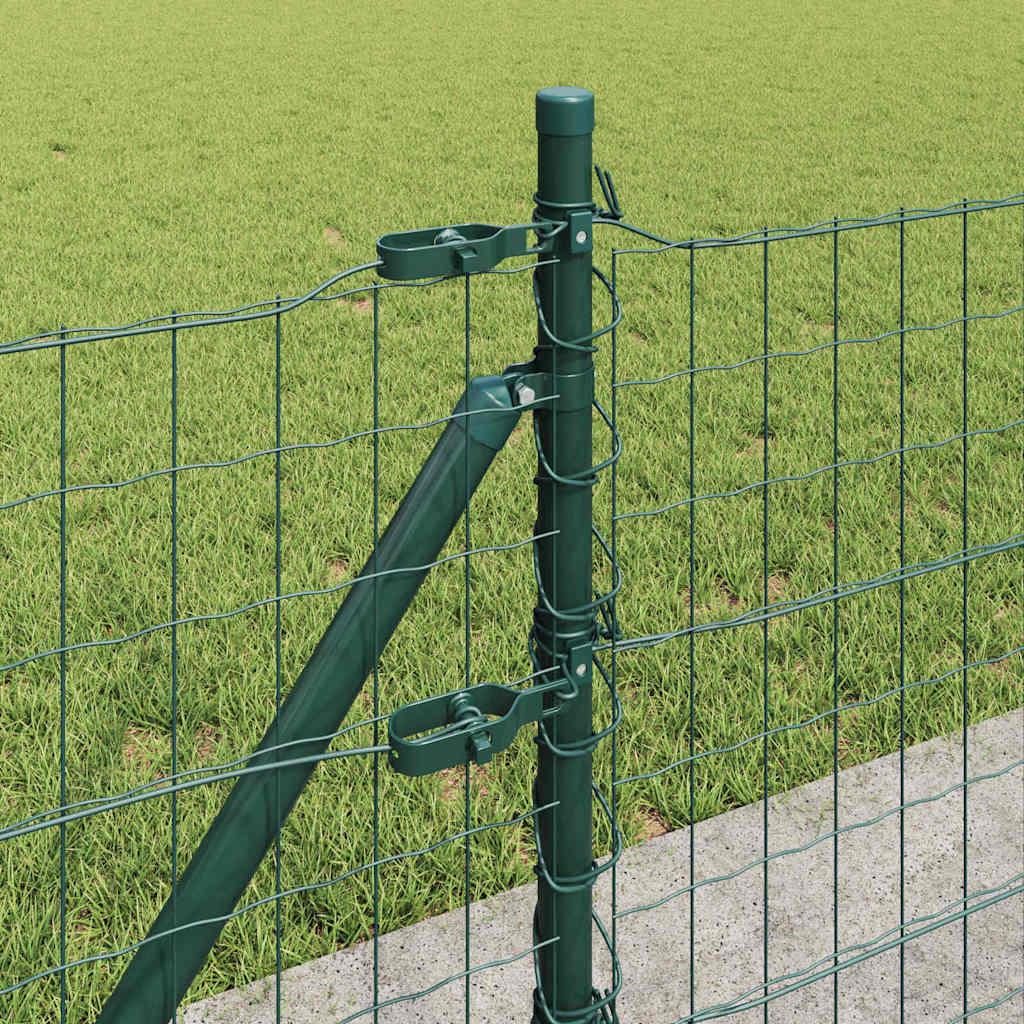 Gjerde med stolpe grønn 0,6 x 10 m Stål og PVC