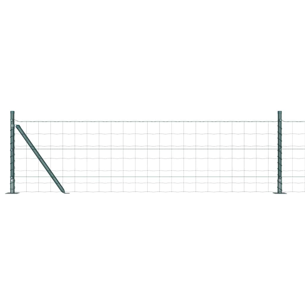 Gjerde med stolpe grønn 0,4 x 10 m Stål og PVC vidaXL