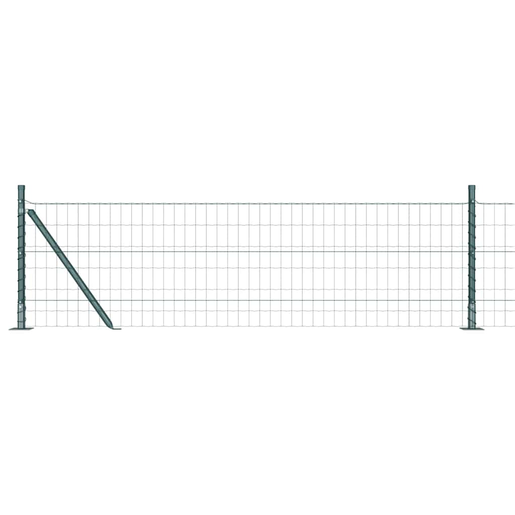 Gjerde med stolpe grønn 0,6 x 50 m Stål og PVC