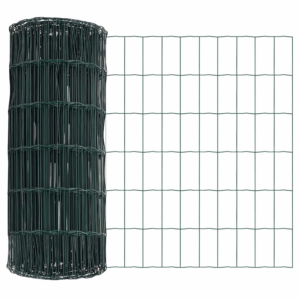 Gjerde med stolpe grønn 0,6 x 50 m Stål og PVC
