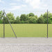 Eurogjerde med betongfundament 10 x 1,6 m PVC-belagt stål Grå