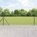 Eurogjerde med betongfundament 10 x 0,6 m PVC-belagt stål Grå