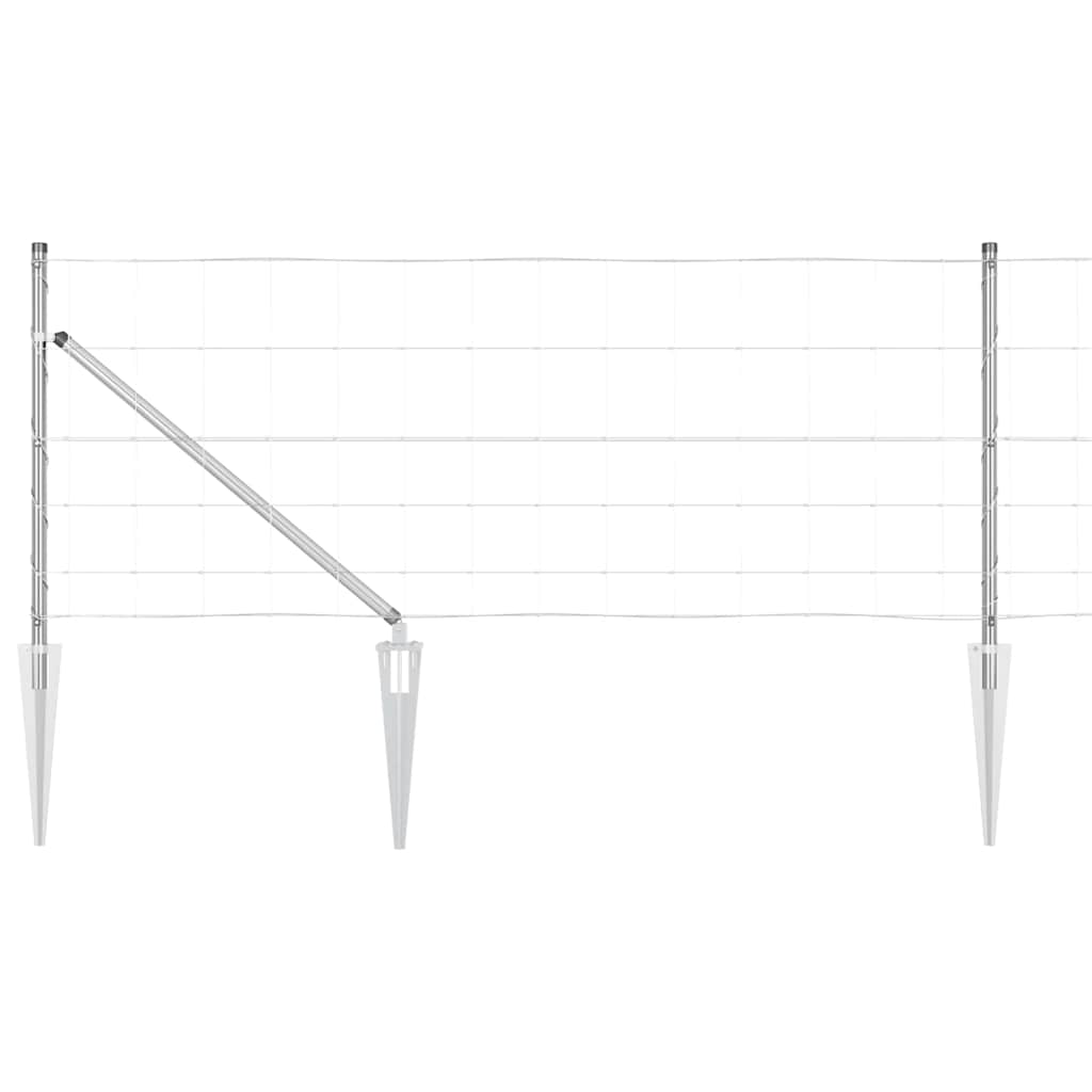 Svweiende trådgjerde med spisser 50 x 0,8 m Galvanisert stål