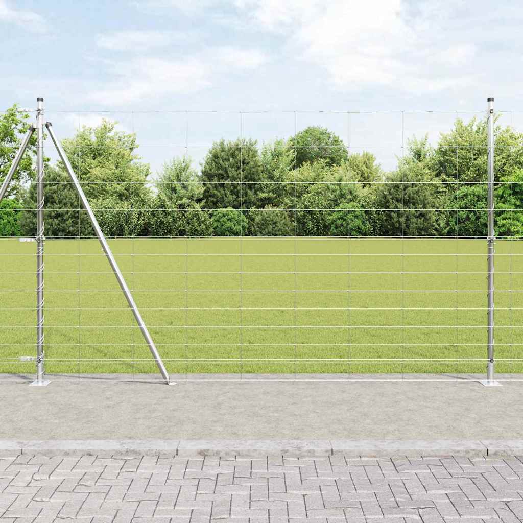 Sveistgjerde med Betongbase 25 x 1,5 m Galvanisert stål Sølv