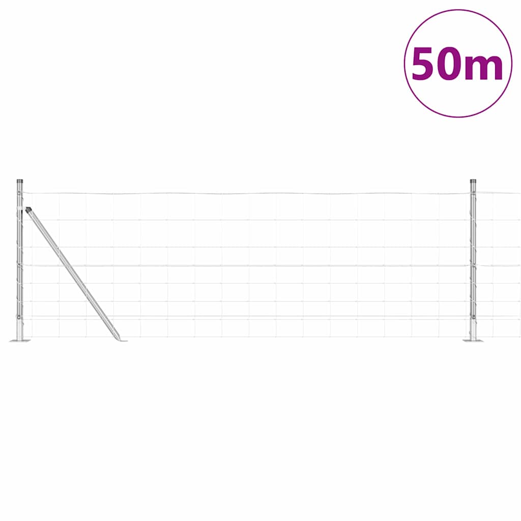Sveistgjerde med Betongbase 50 x 0,8 m Galvanisert stål Sølv