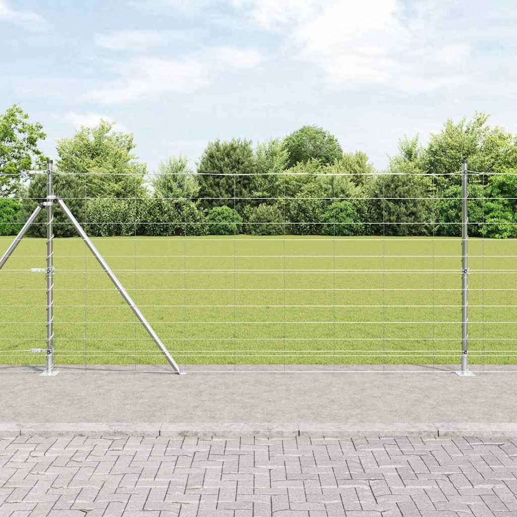 Sveistgjerde med Betongbase 50 x 1,2 m Galvanisert stål Sølv