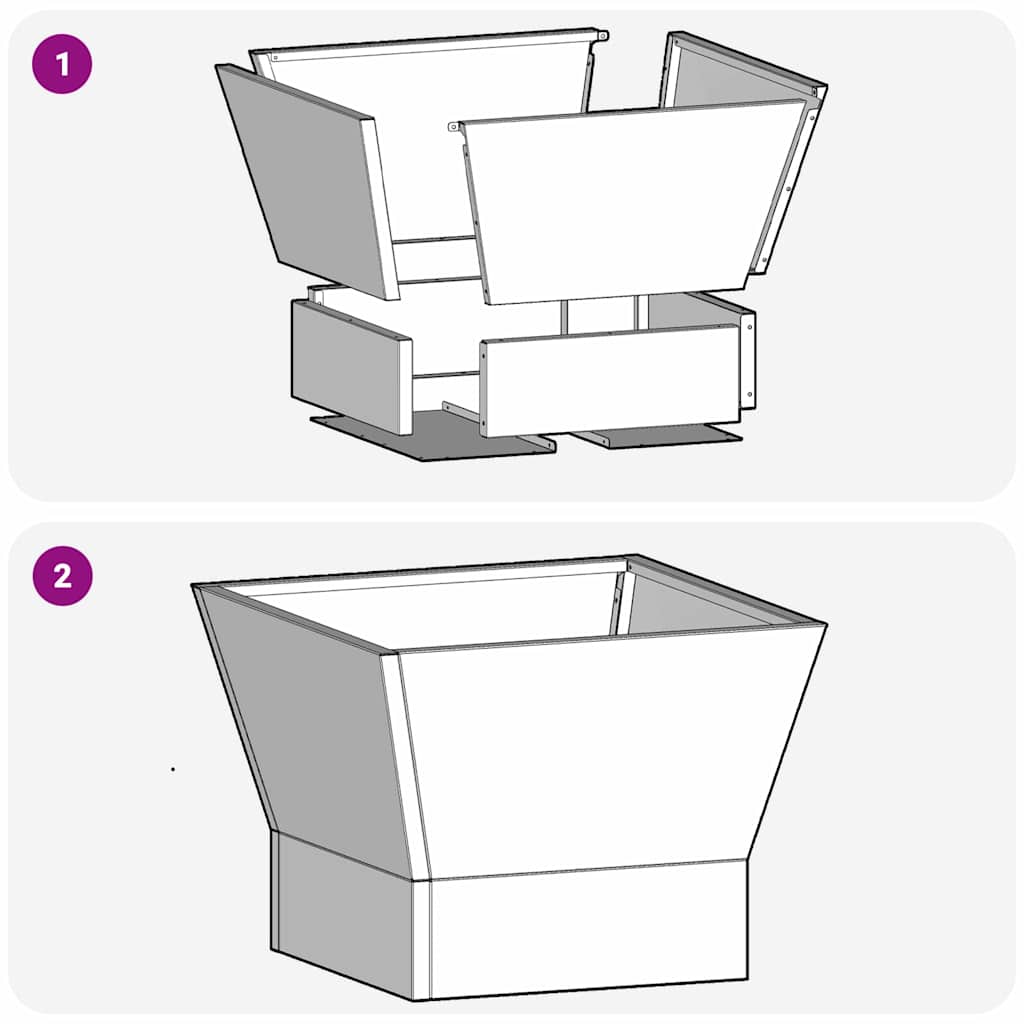 Bålplass Brun 40 x 40 x 35 cm Stål