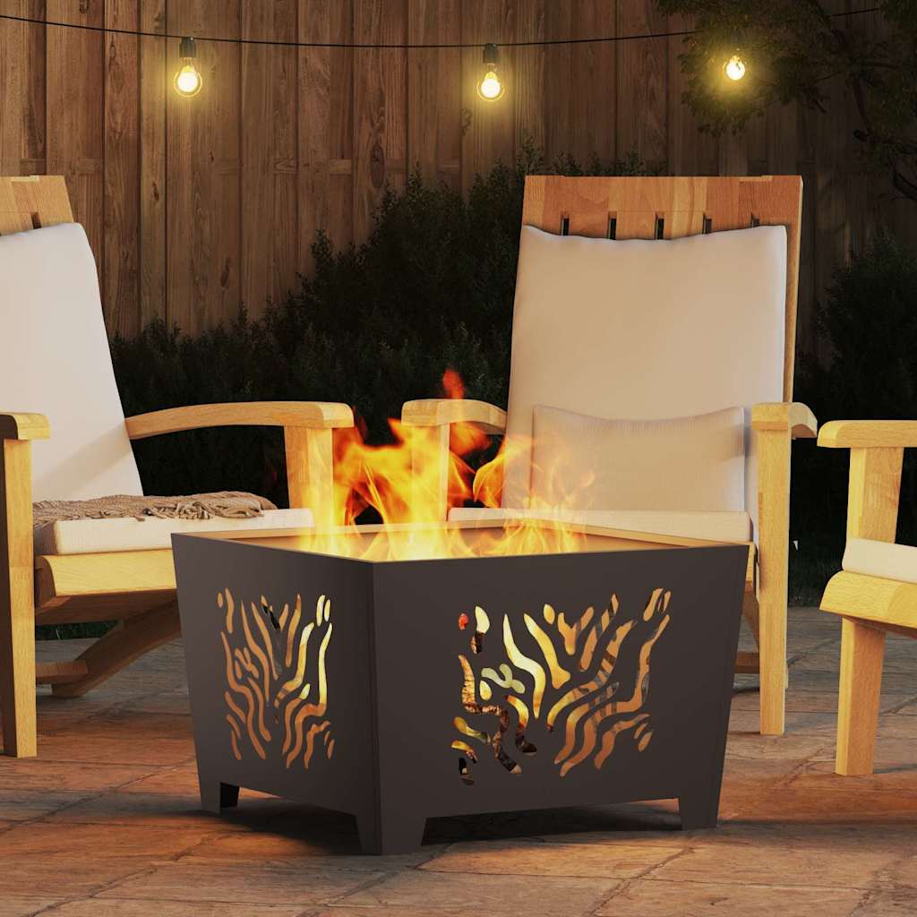 Bålplass Svart 60 x 60 x 40 cm Stål