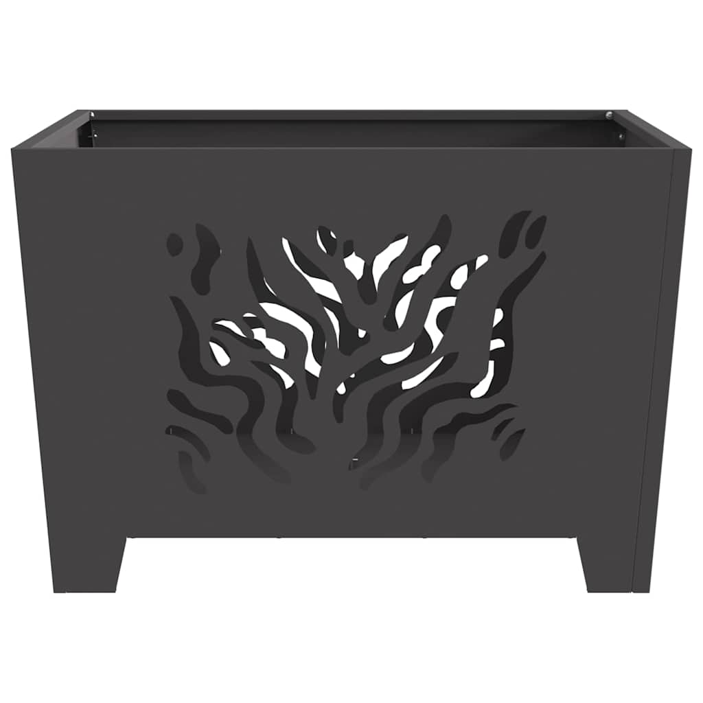 Bålplass Svart 60 x 60 x 40 cm Kaldvalsestål