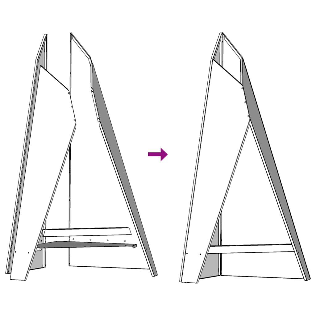 Bålplass Svart 58 x 40 x 100 cm Kaldvalsestål