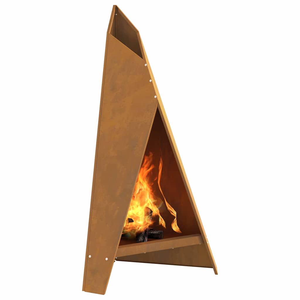 Bålplass Brun 58 x 40 x 100 cm Cortenstål