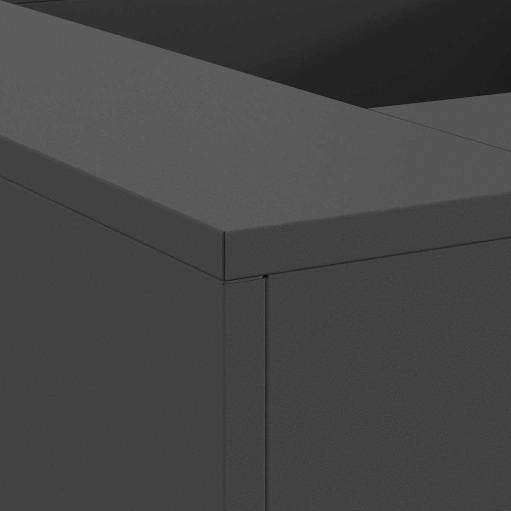 Bålplass Svart 80 x 80 x 40 cm Kaldvalsestål