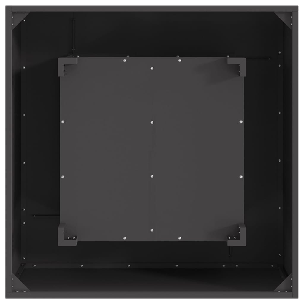 Bålplass Svart 80 x 80 x 40 cm Kaldvalsestål