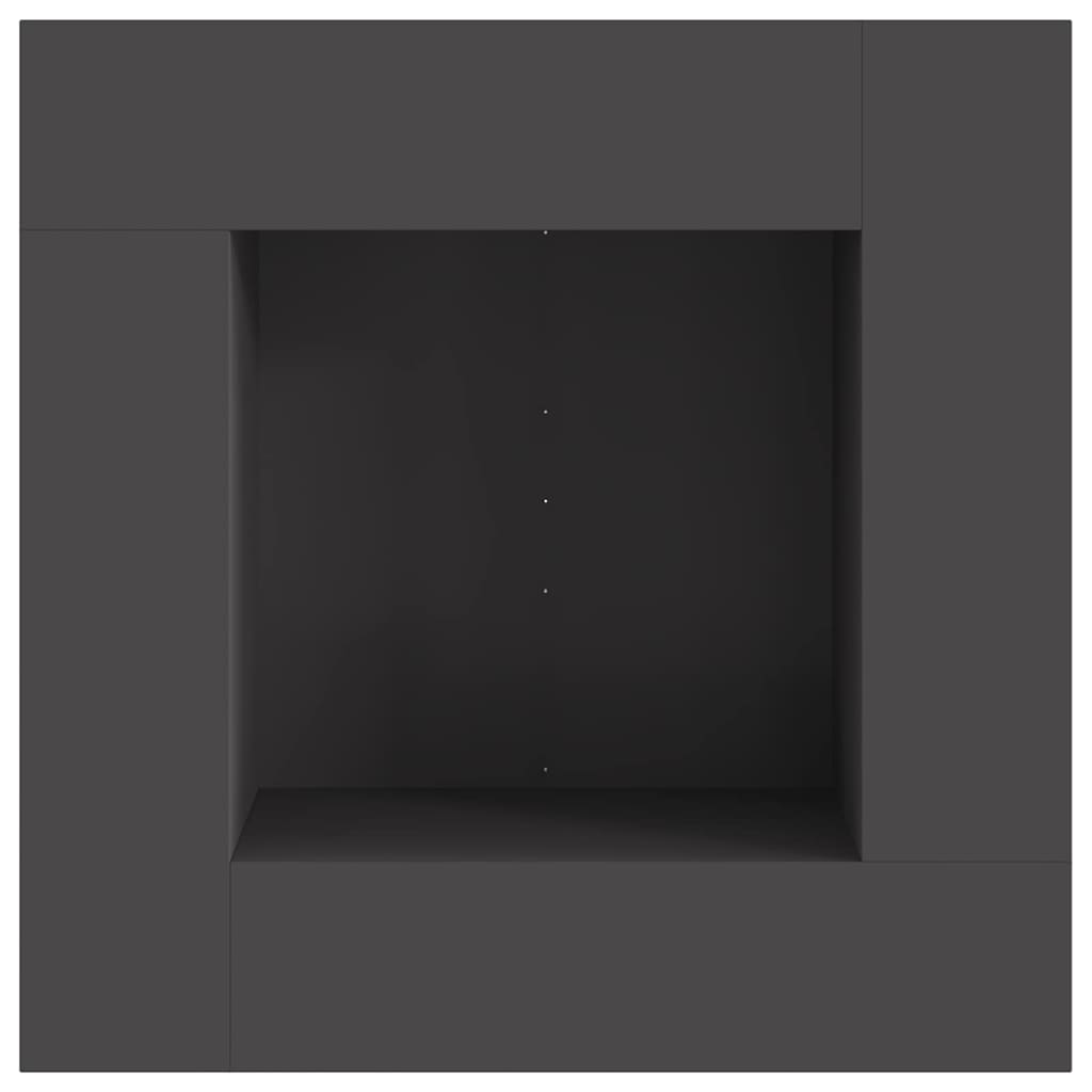 Bålplass Svart 80 x 80 x 40 cm Stål vidaXL