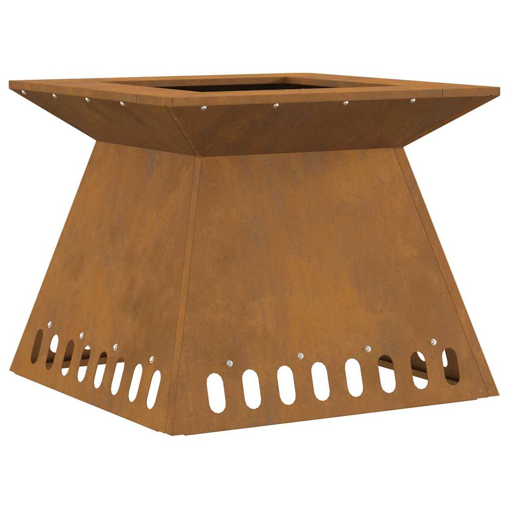 Bålplass Brun 48 x 48 x 40 cm Cortenstål