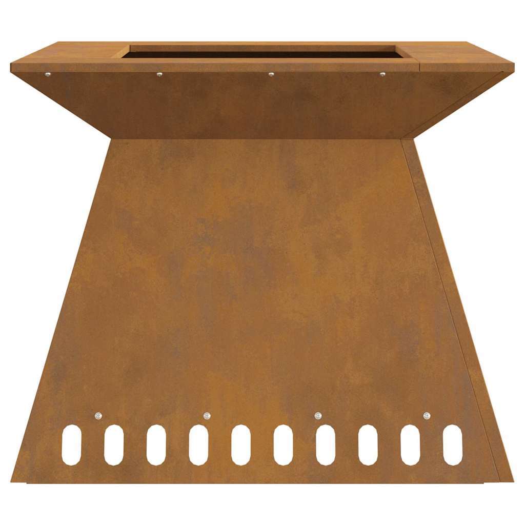 Bålplass Brun 60 x 60 x 50 cm Cortenstål