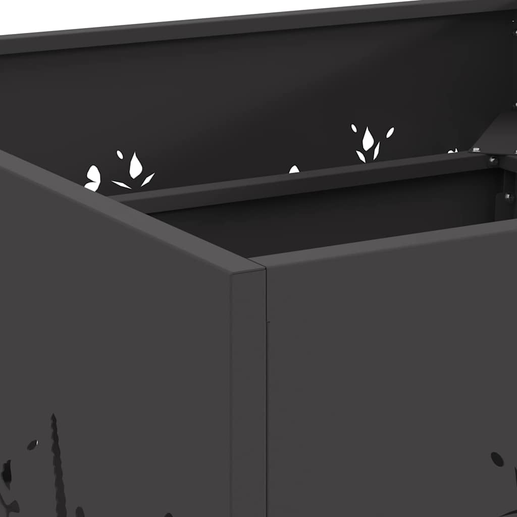 Bålplass Svart 60 x 60 x 30 cm Stål