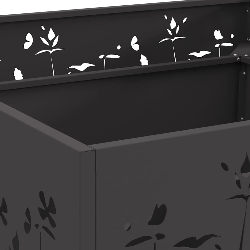 Bålplass Svart 80 x 80 x 30 cm Stål