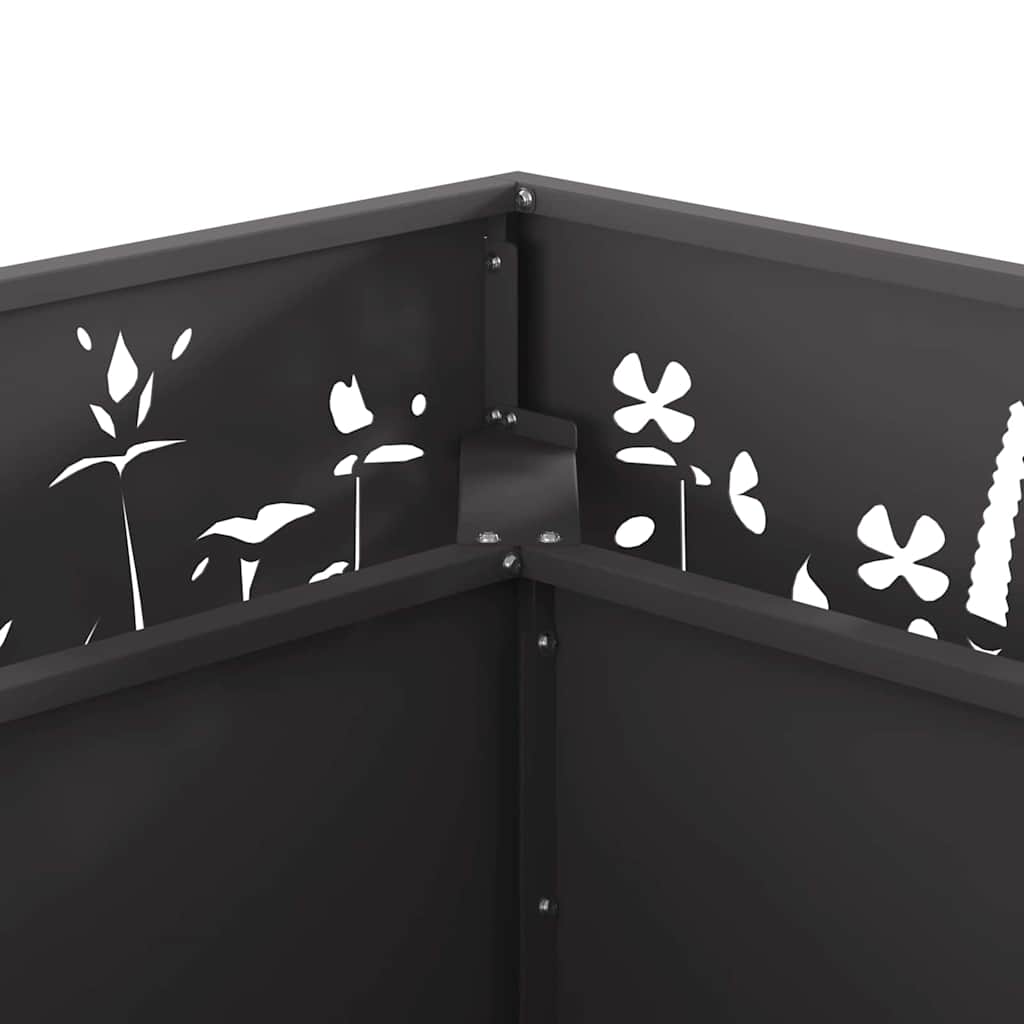 Bålplass Svart 80 x 80 x 30 cm Stål