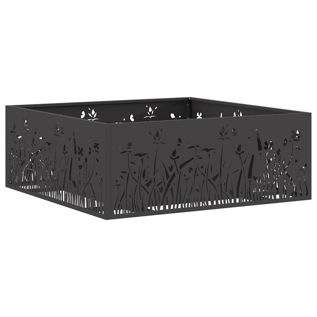 Bålplass Svart 80 x 80 x 30 cm Stål