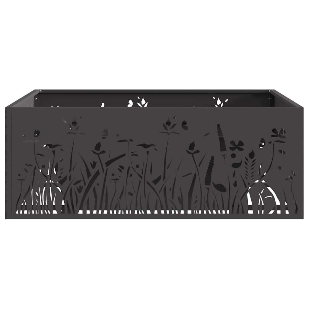 Bålplass Svart 80 x 80 x 30 cm Stål