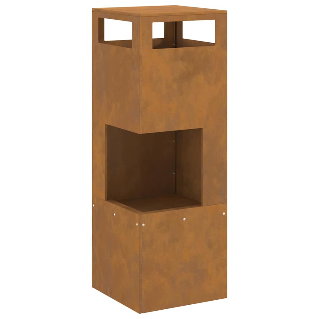 Bålplass Brun 35 x 35 x 100 cm Cortenstål
