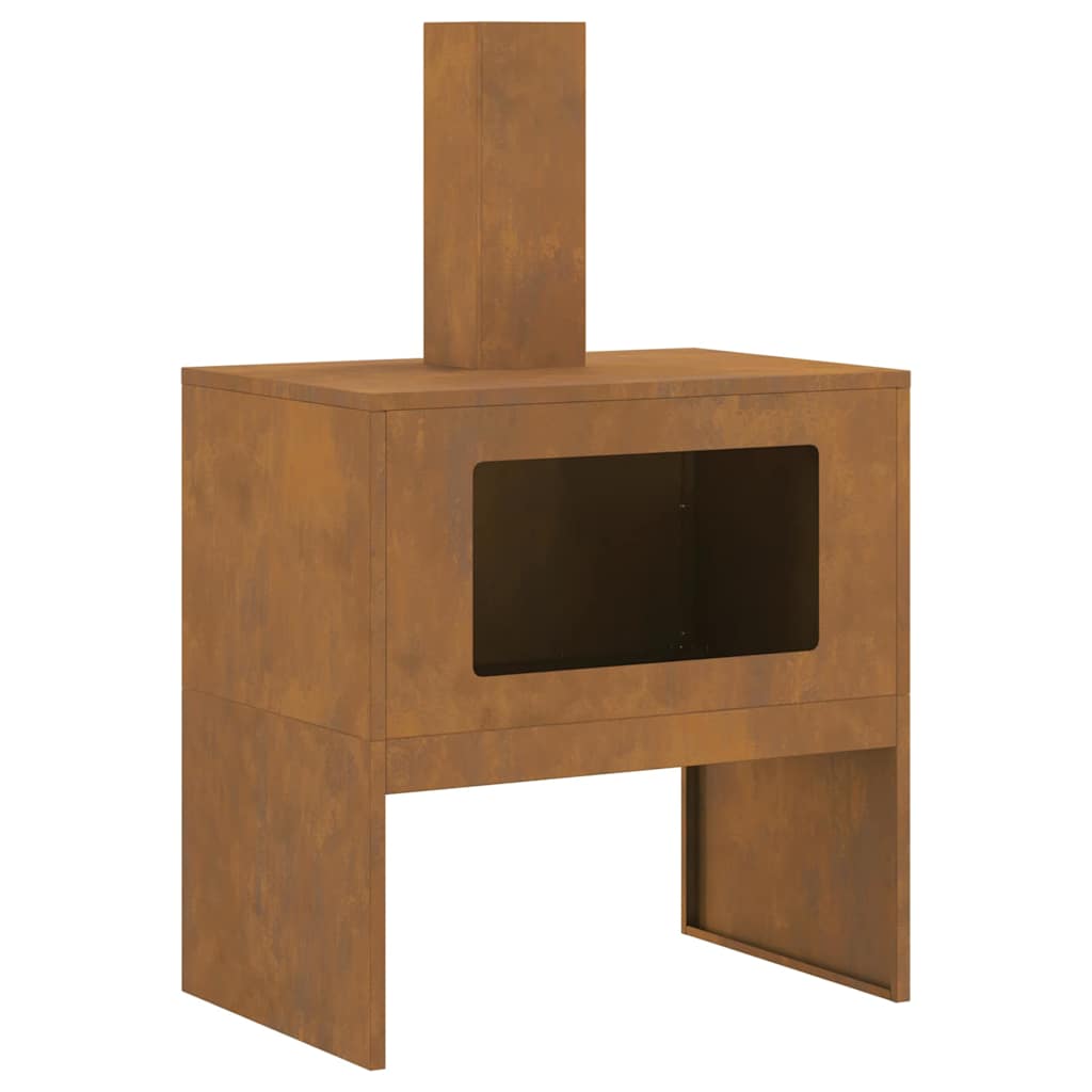 Bålplass Brun 60 x 40 x 96 cm Cortenstål
