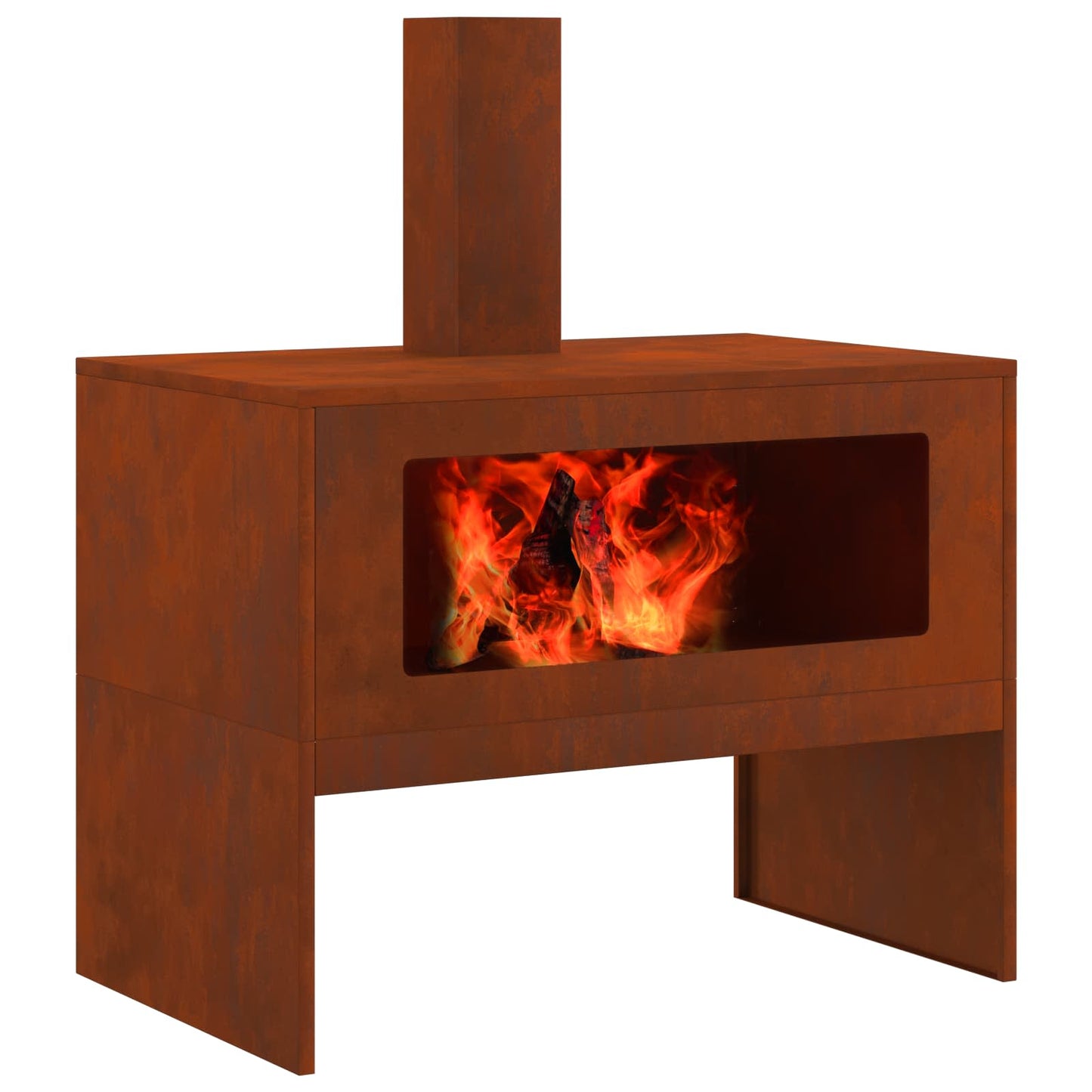Bålplass Rusten 80 x 50 x 96 cm Cortenstål