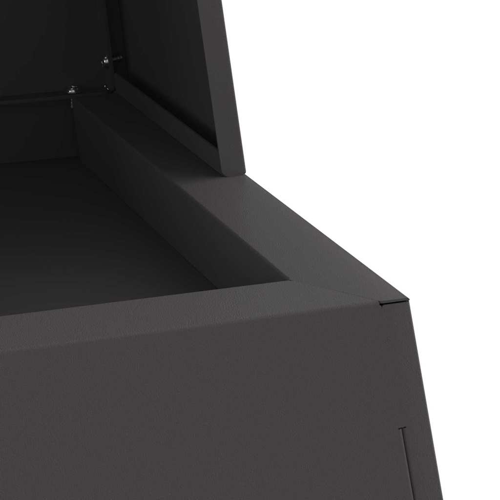 Bålplass Svart 60 x 35 x 100 cm Stål