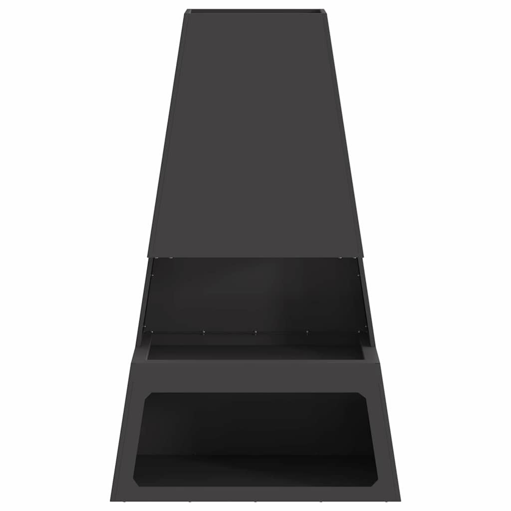 Bålplass Svart 60 x 35 x 100 cm Stål