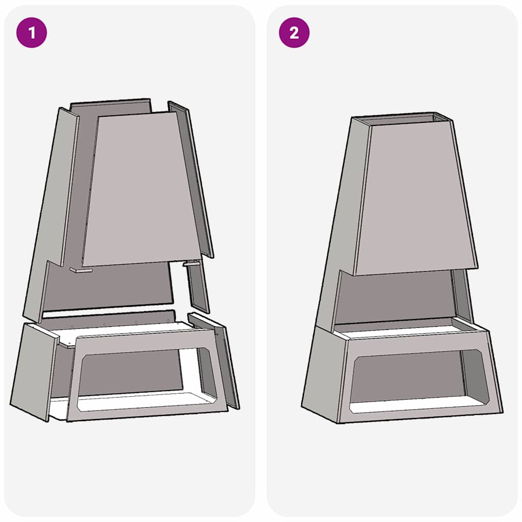 Bålplass Brun 60 x 35 x 100 cm Stål