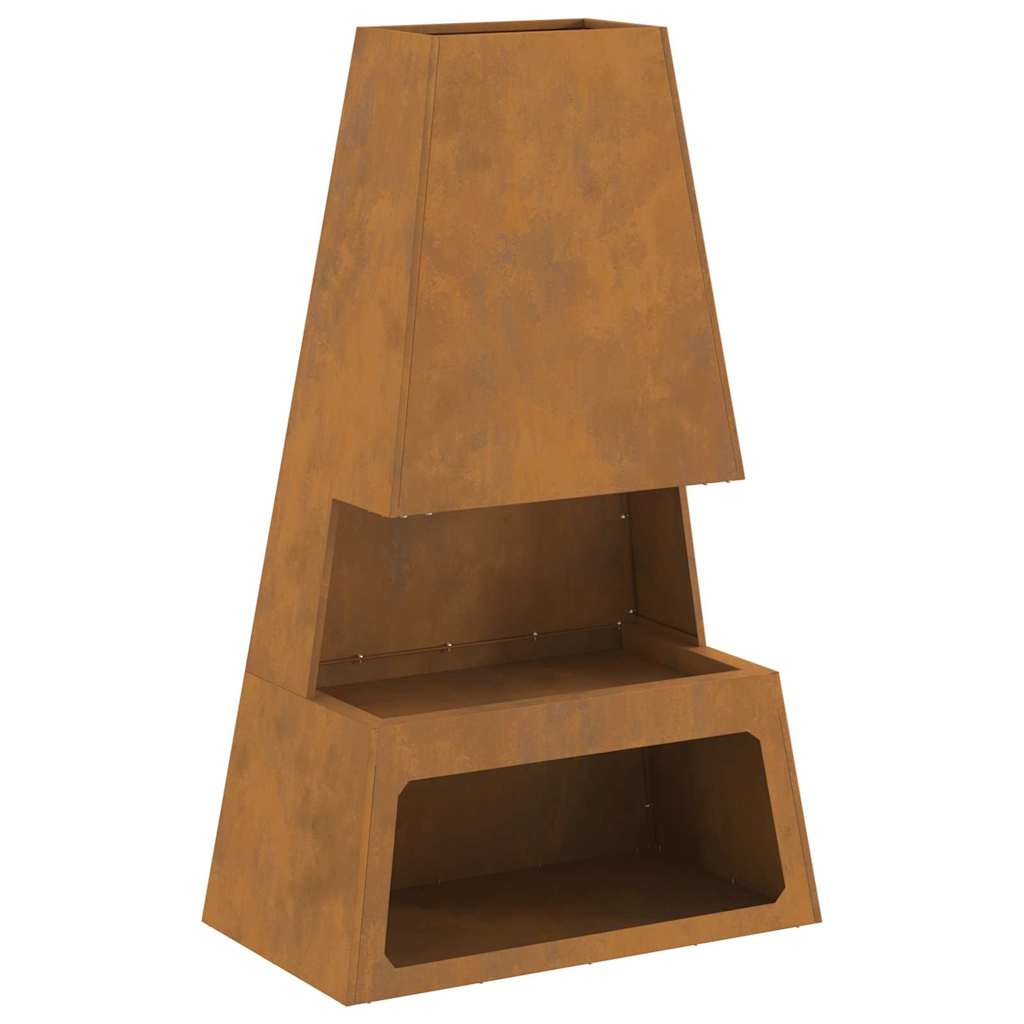 Bålplass Brun 60 x 35 x 100 cm Stål