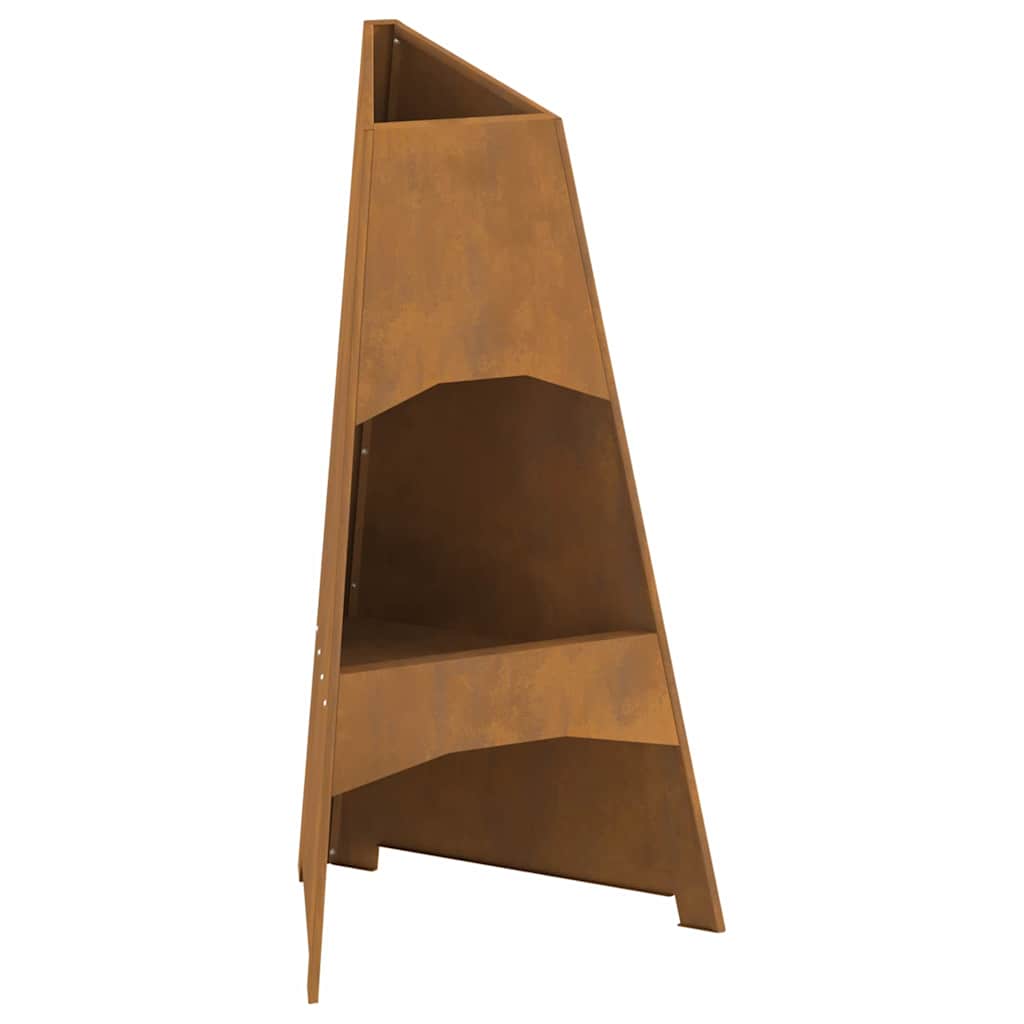 Bålplass Brun 50 x 50 x 95 cm Cortenstål