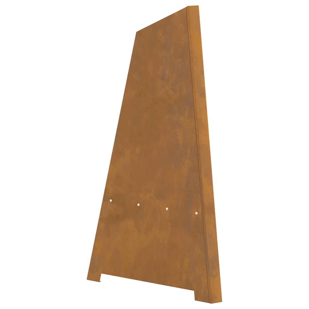 Bålplass Brun 50 x 50 x 95 cm Cortenstål