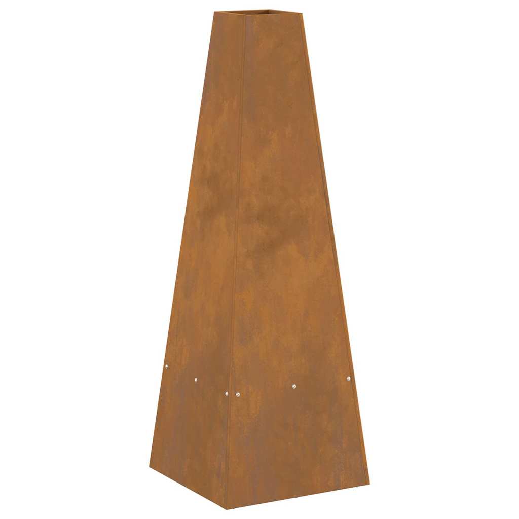 Bålplass Brun 35 x 35 x 100 cm Værbestandig stål