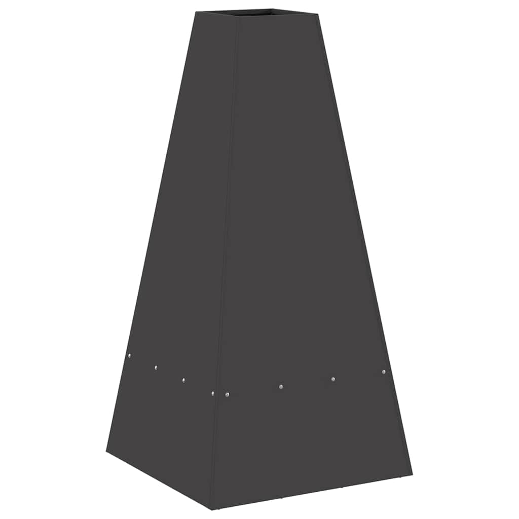 Bålplass Svart 50 x 50 x 100 cm Kaldvalsestål