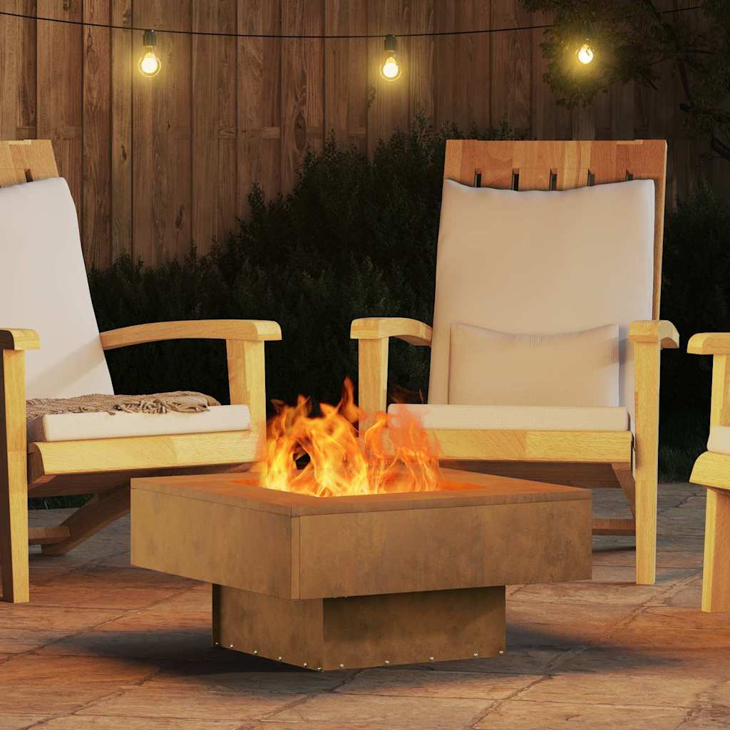 Bålplass Brun 60 x 60 x 30 cm Cortenstål