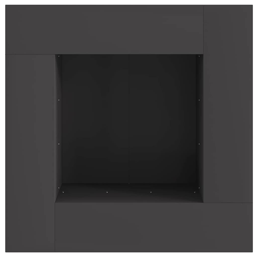 Bålplass Svart 80 x 80 x 40 cm Stål vidaXL
