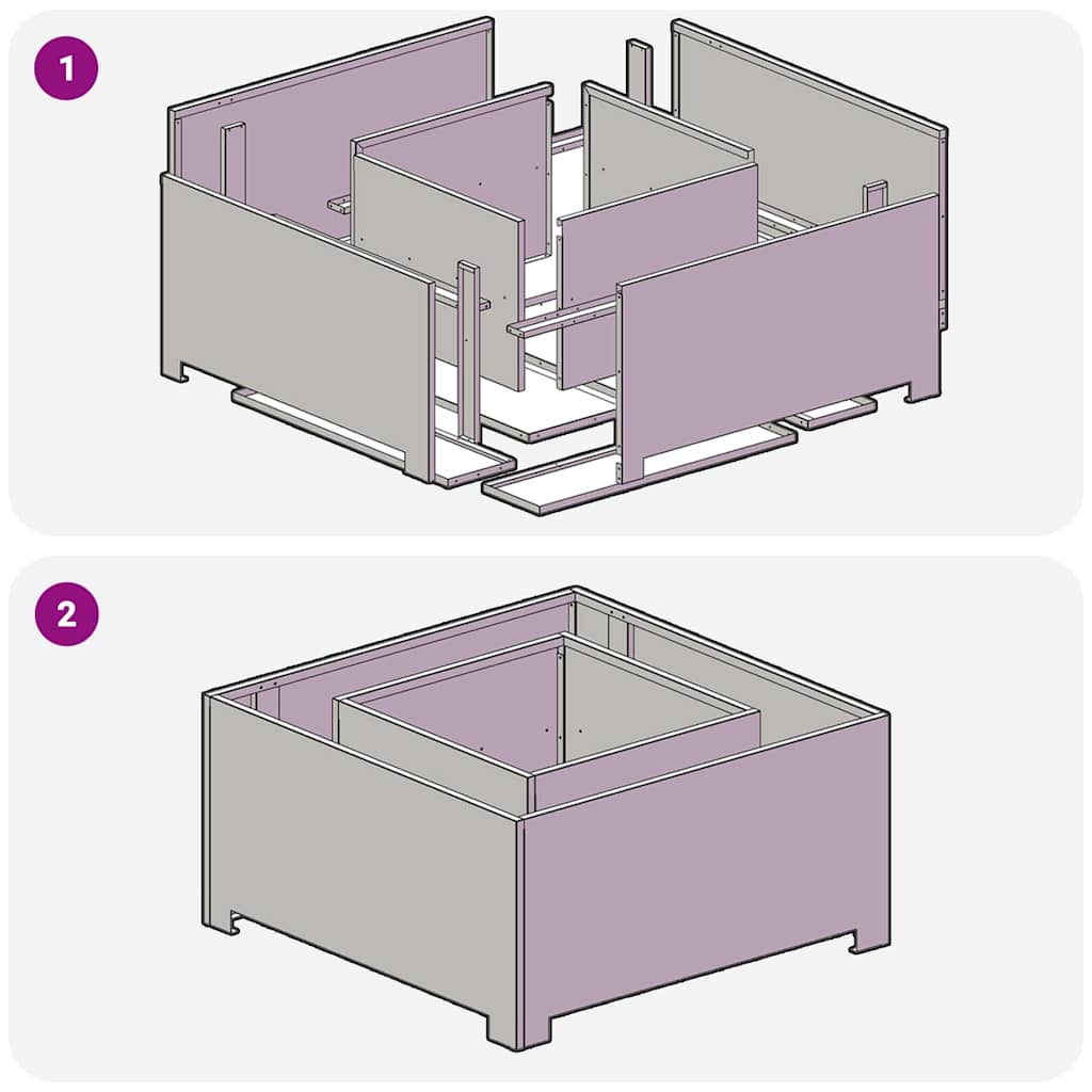 Bålplass Svart 80 x 80 x 40 cm Kaldvalsestål