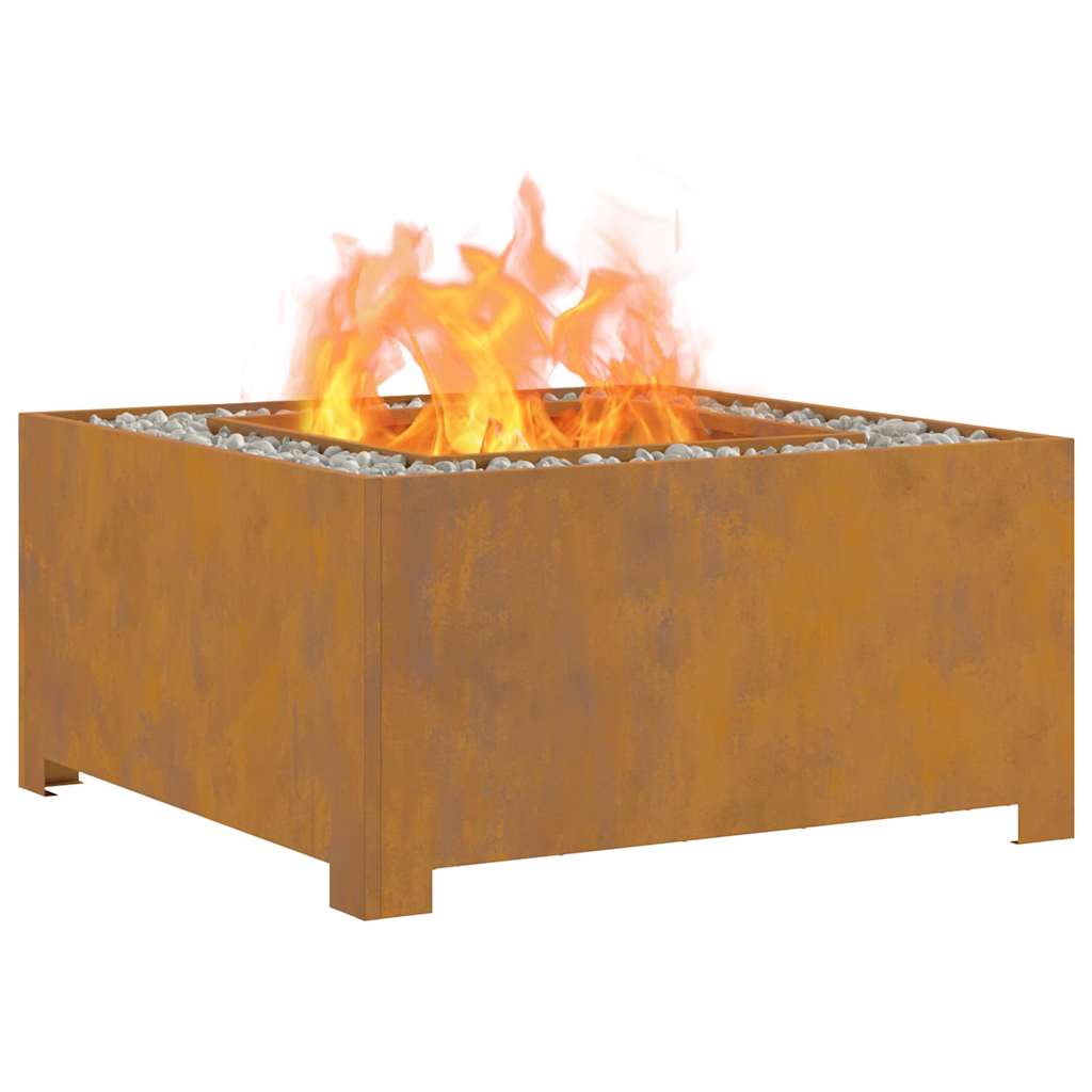 Bålplass Brun 80 x 80 x 40 cm Cortenstål