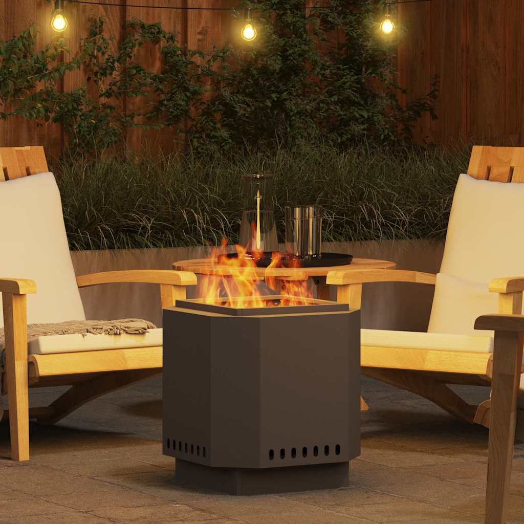 Røykfri ildsted Svart 48 x 48 x 51 cm Stål