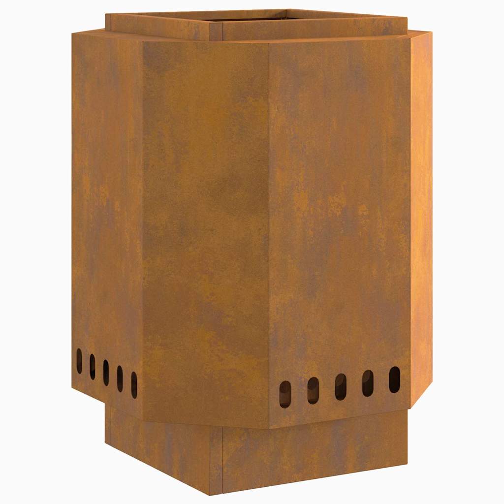 Røykfri ildsted Brun 38 x 38 x 51 cm Cortenstål