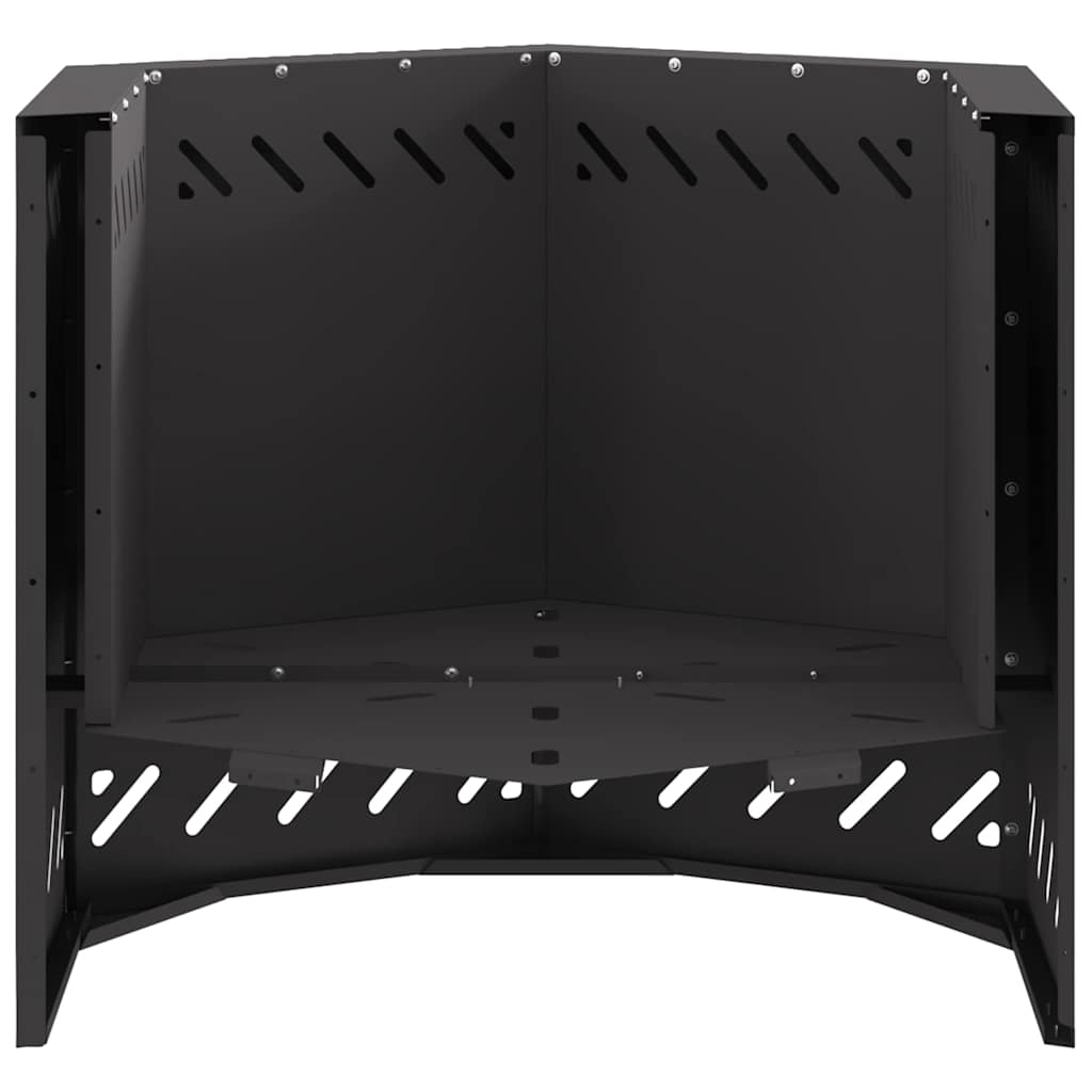 Bålplass Svart 58 x 58 x 51 cm Kaldvalsestål